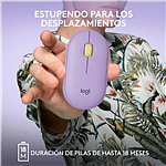 Logitech Pebble M350 Óptico Bluetooth Limonada de Lavanda  Ratón