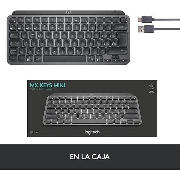 Logitech MX Keys Mini for Business Retroiluminado Grafito ES  Teclado