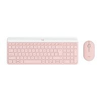 Logitech MK470 Combinación Teclado + Ratón Inalámbricos Rosa compacto y silencioso | Teclado y ratón