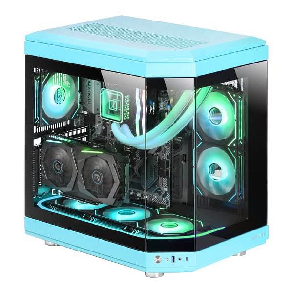 Mars Gaming MC3T Panoramica  Caja ATX Cristal Templado Azul