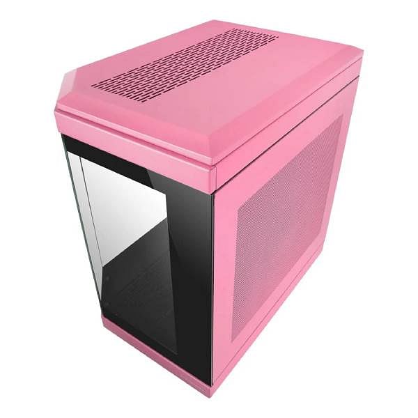 Mars Gaming MC3T Panoramica  Caja ATX Cristal Templado Rosa