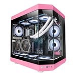 Mars Gaming MC3T Panoramica  Caja ATX Cristal Templado Rosa