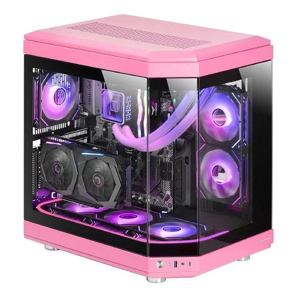 Mars Gaming MC3T Panoramica  Caja ATX Cristal Templado Rosa