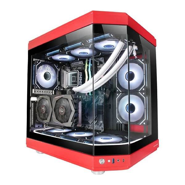 Mars Gaming MC3T Panoramica  Caja ATX Cristal Templado Rojo