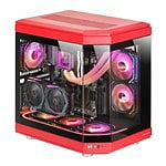 Mars Gaming MC3T Panoramica  Caja ATX Cristal Templado Rojo