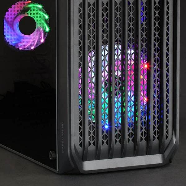 Mars Gaming MCS2 ARGB   Caja MicroATX Cristal Templado