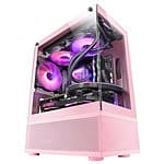 Mars Gaming MCSE  Caja MicroATX Cristal Templado Rosa