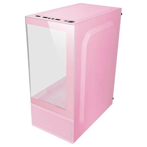 Mars Gaming MCSE  Caja MicroATX Cristal Templado Rosa