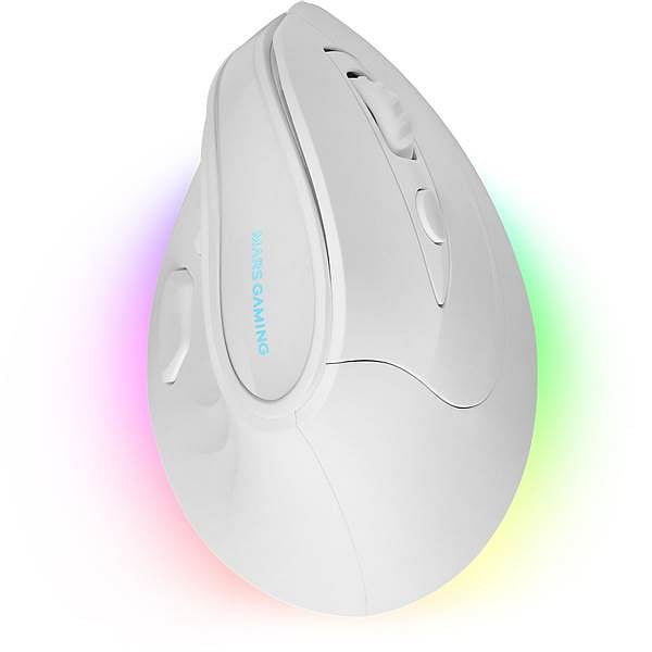 Mars Gaming MMSKW  Ratón Gaming Inalámbrico Vertical 8400 DPI White