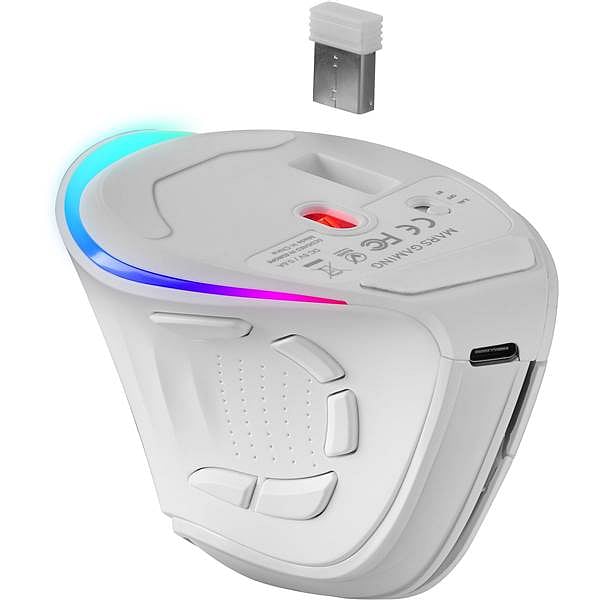 Mars Gaming MMSKW  Ratón Gaming Inalámbrico Vertical 8400 DPI White