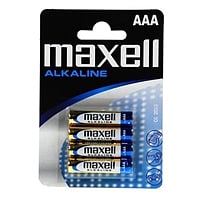 Maxell Pack 4 pilas alcalinas AAA LR03B4  Pilas