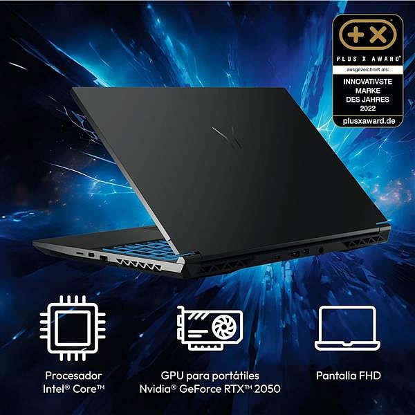 Medion Erazer Crawler E30e  Portátil Intel Core i5 12450H 16GB DDR4 512GB NVMe RTX 2050 156 Full HD FreeDOS