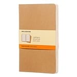 Moleskine Cuaderno Cahier Journals Pack de 3 Rayado Marrón Kraft Talla L
