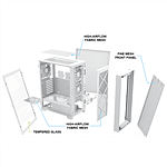 Montech AIR 1000 Lite  Caja Blanca ATX Cristal Templado