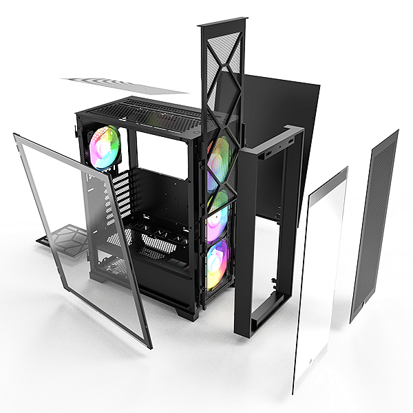 Montech AIR 1000 Premium  Caja Negra ATX Cristal Templado