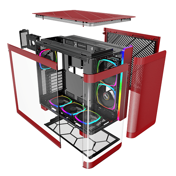 Montech KING 95 PRO ARGB  Caja Roja ATX Cristal Templado