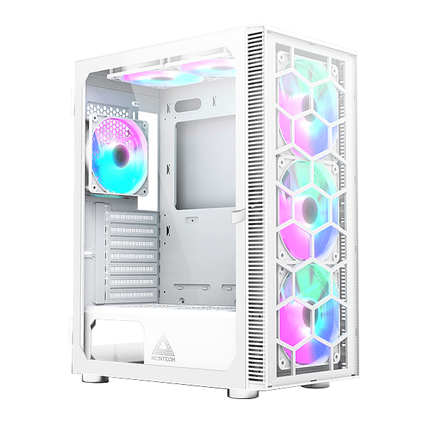 Montech X3 Glass RGB  Caja Blanca ATX Cristal Templado