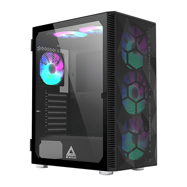 Montech X3 Mesh RGB  Caja Negra ATX Cristal Templado