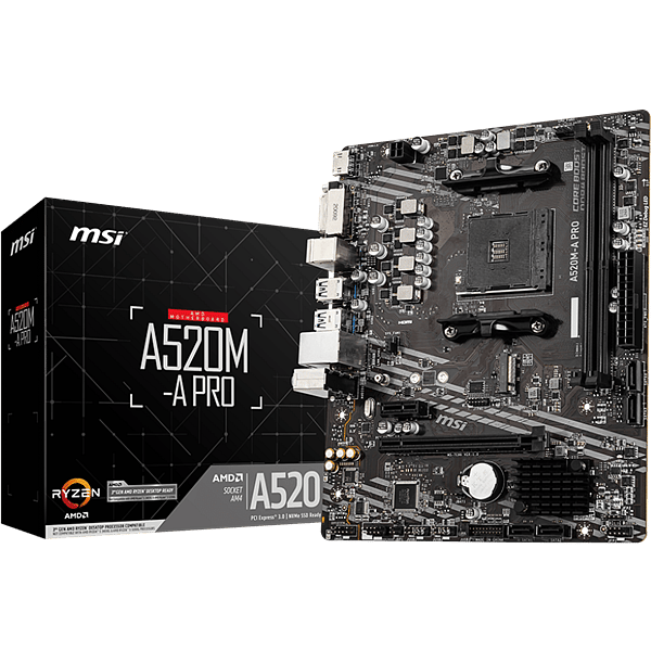 MSI A520MA Pro  DDR4  MicroATX  Placa Base AM4