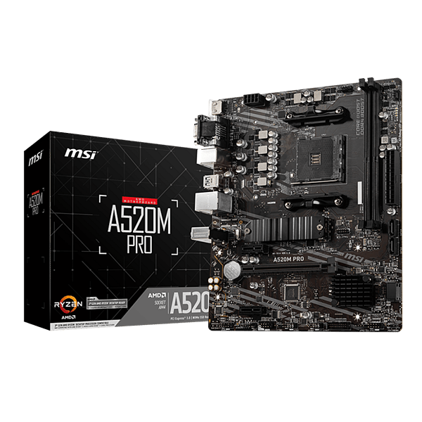 MSI A520MPRO  DDR4  MicroATX  Placa Base AM4