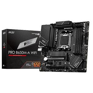 MSI Pro B650MA  WiFi AX  DDR5  MicroATX  Placa Base AM5