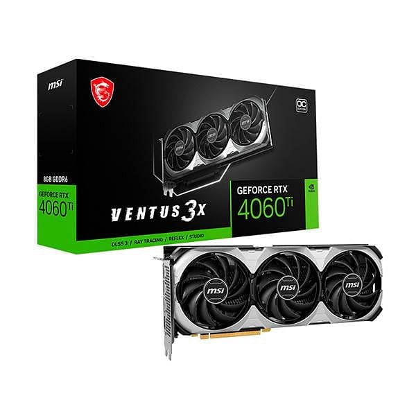 MSI GeForce RTX 4060 Ti Ventus 3X OC 8GB GDDR6 DLSS3  Tarjeta Gráfica Nvidia