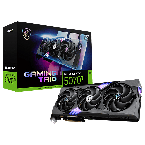 MSI GeForce RTX 5070 Ti Gaming Trio Plus OC 16GB GDDR7 DLSS4  Tarjeta Gráfica Nvidia