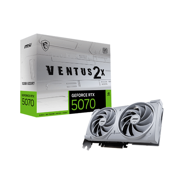 MSI GeForce RTX 5070 Ventus 2X OC White 12GB GDDR7 DLSS4  Blanca  Tarjeta Gráfica Nvidia