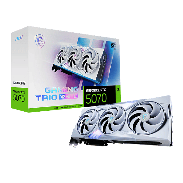 MSI GeForce RTX 5070 Gaming Trio OC White 12GB GDDR7 DLSS4  Blanca  Tarjeta Gráfica Nvidia