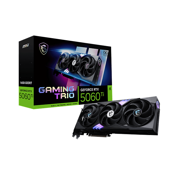 MSI Geforce RTX 5060 Ti Gaming Trio OC 16GB GDDR7 DLSS4  Tarjeta Gráfica Nvidia