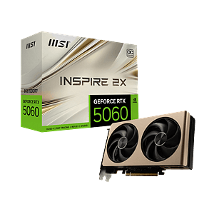 MSI GeForce RTX 5060 Inspire 2X OC 8GB GDDR7 DLSS4  Tarjeta Gráfica Nvidia