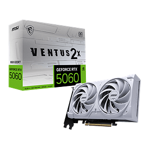 MSI GeForce RTX 5060 Ventus 2X OC White 8GB GDDR7 DLSS4  Blanca  Tarjeta Gráfica Nvidia