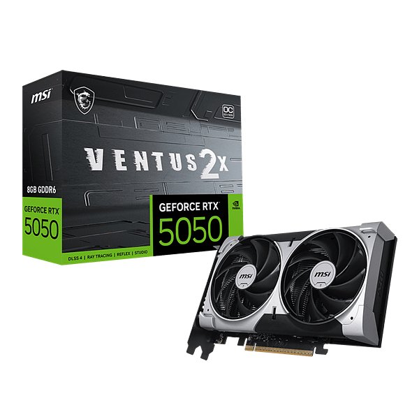 MSI GeForce RTX 5050 Ventus 2X OC 8GB GDDR6 DLSS4  Tarjeta Gráfica Nvidia