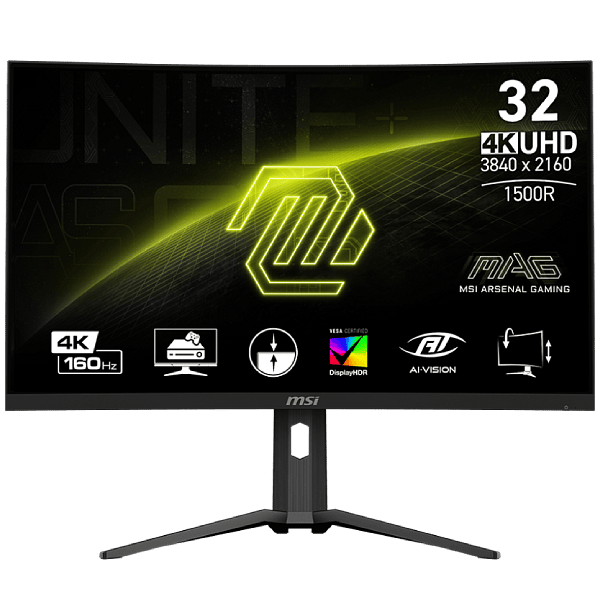 MSI MAG 321CUP  Monitor 32 4K UHD Curvo 160Hz 1ms HDR FreeSync Premium