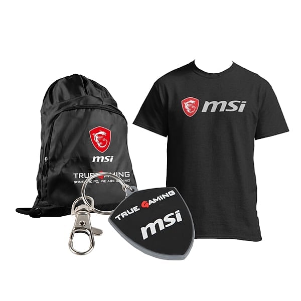 Promo MSI Gaming Set Regalos 1 Mochila llavero camiseta