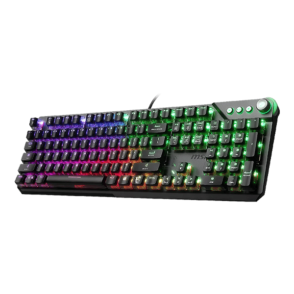 MSI Vigor GK71 Sonic  Teclado Mecánico Gaming Interruptor Sonic RED Reposamuñecas Incluido Mystic Light QWERTY Español