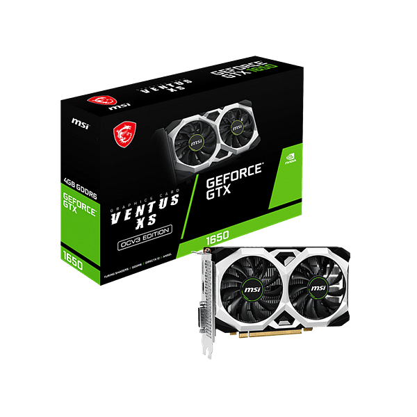 MSI GeForce GTX 1650 Ventus XS OC V3 4GB GDDR6  Tarjeta Gráfica Nvidia