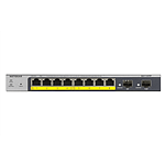 Netgear Switch PoE Gigabit Ethernet Smart de 10 puertos GS110TP Gestionado con 8x PoE a 55W 2x 1G SFP