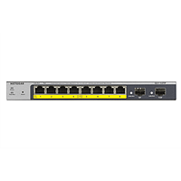 Netgear Switch PoE Gigabit Ethernet Smart de 10 puertos GS110TP Gestionado con 8x PoE+ a 55W, 2x 1G SFP