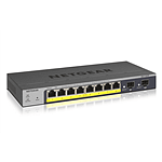 Netgear Switch PoE Gigabit Ethernet Smart de 10 puertos GS110TP Gestionado con 8x PoE a 55W 2x 1G SFP