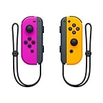 Pack de 2 mandos JoyCon para Nintendo Switch  Lila  Naranja Neón