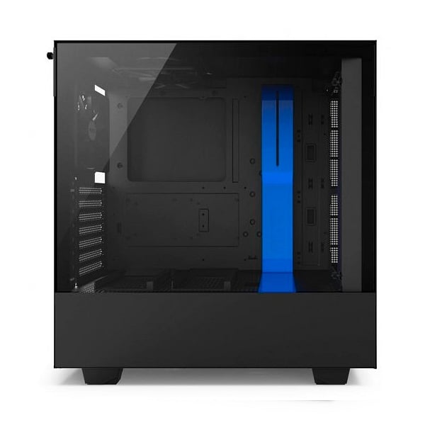 NZXT H500 con ventana negra  azul  Caja