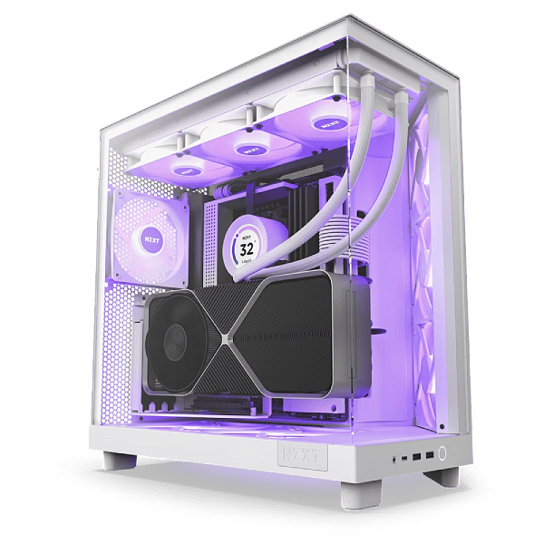 NZXT H6 Flow RGB  Caja ATX Cristal templado Blanca