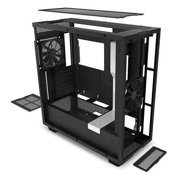 NZXT H7 Black  White  Caja