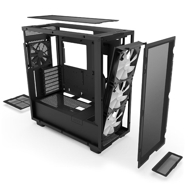 NZXT H7 Flow RGB  Caja ATX Cristal templado Negra