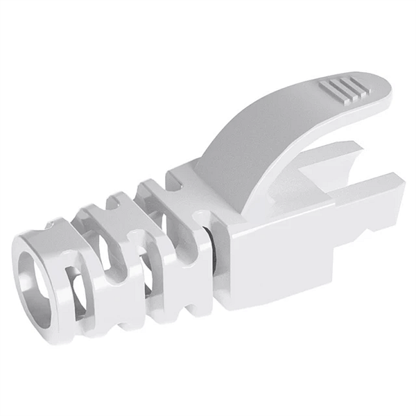 Funda Protectora conector RJ45 con garra color Blanco