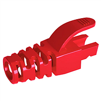 Funda Protectora conector RJ45 con garra color Rojo