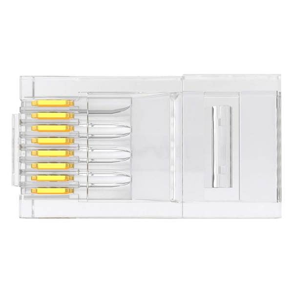 Conector RJ45 CAT6 CAT5E CAT5 tipo 8p8c UTP con orificio pasa cables