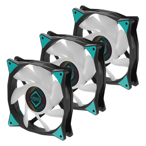 IcebergThermal Icegale ARGB Negro 12cm Pack 3  Ventilador