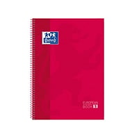 Cuaderno Oxford Espiral A4 Tapa Extradura 80h 90gr Rojo